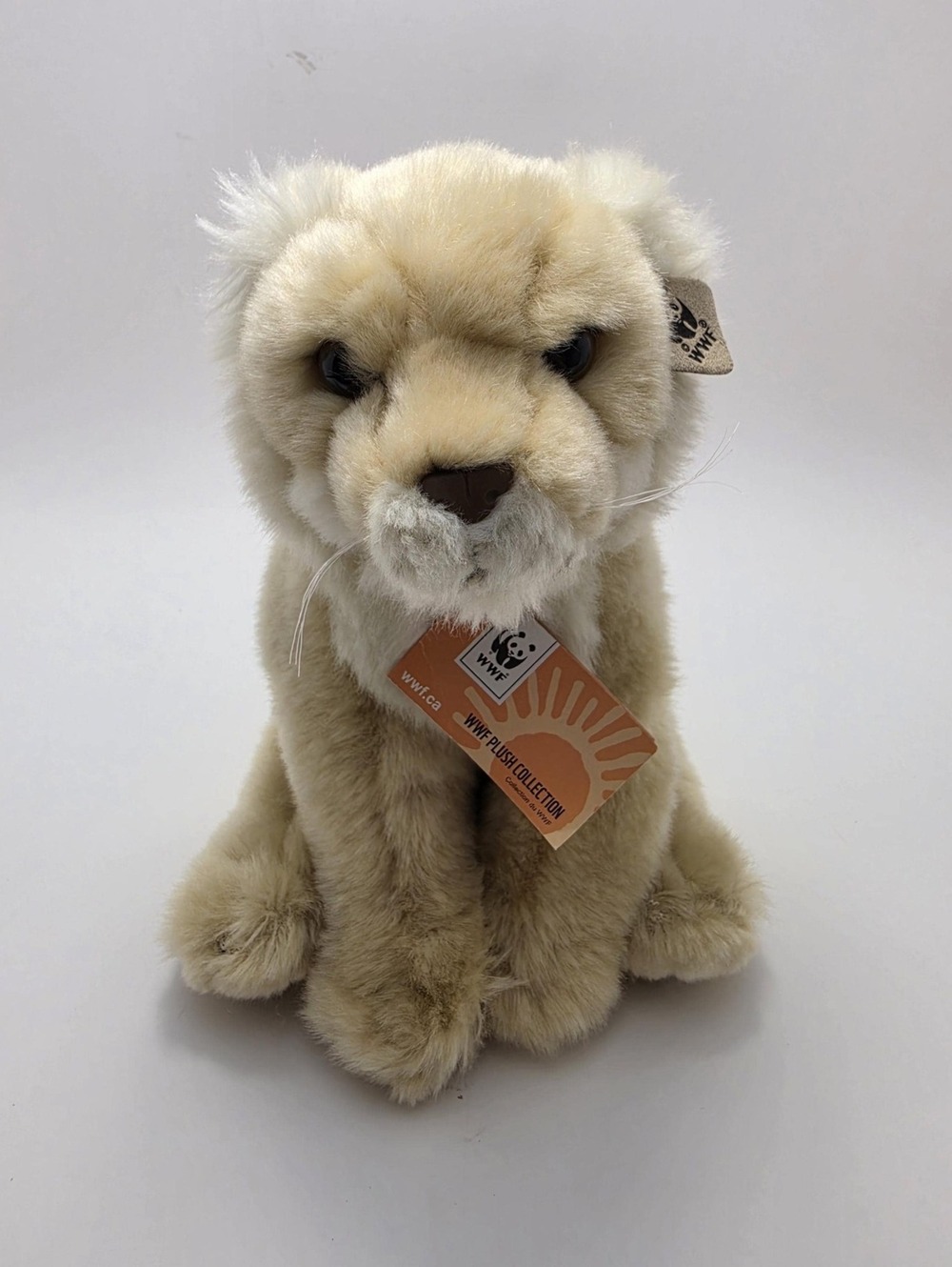 WWF Gorgeous Realistic Soft Lion Cub Stuffed Animal Plush, Vintage (12 inch)